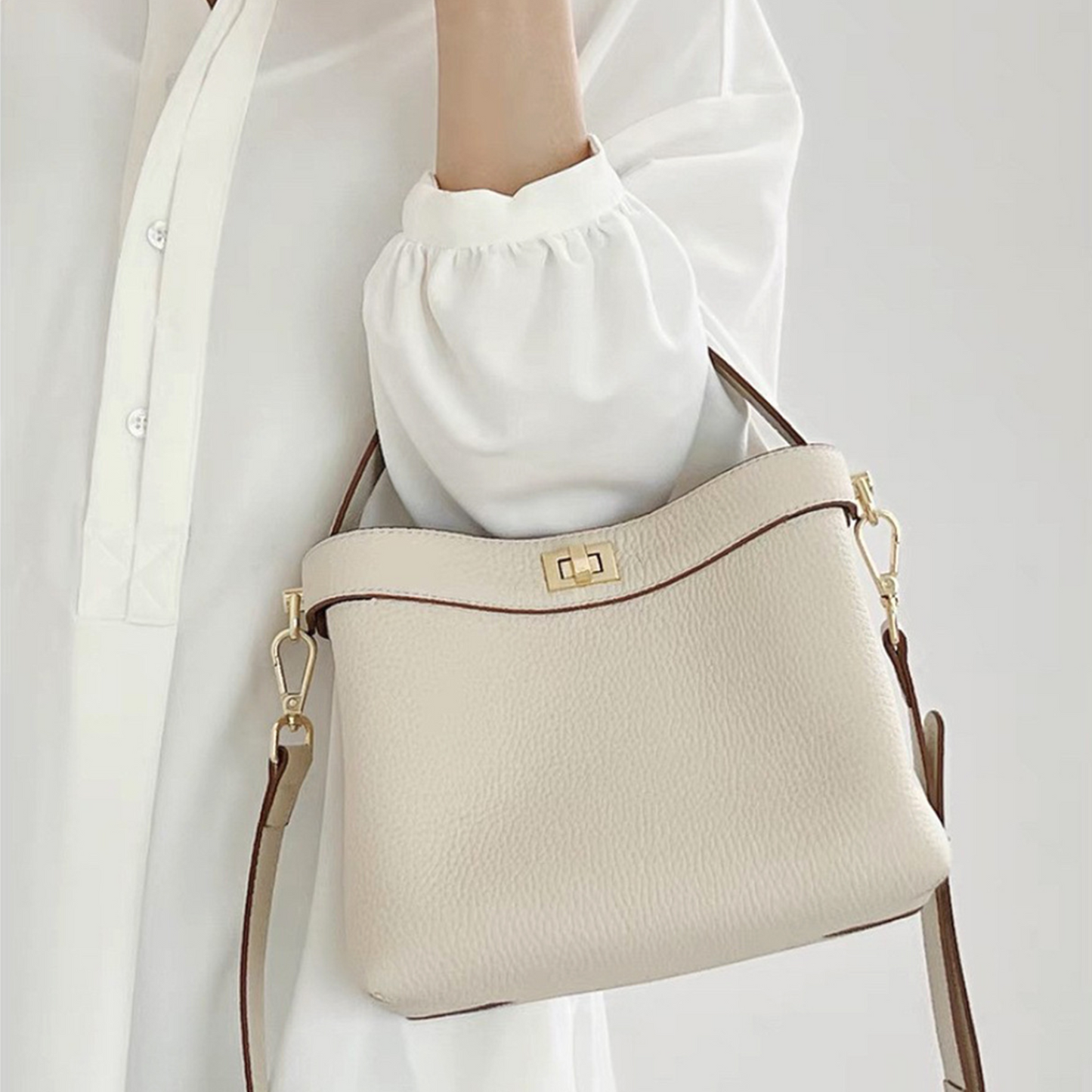 Top Handle Bag in Leather