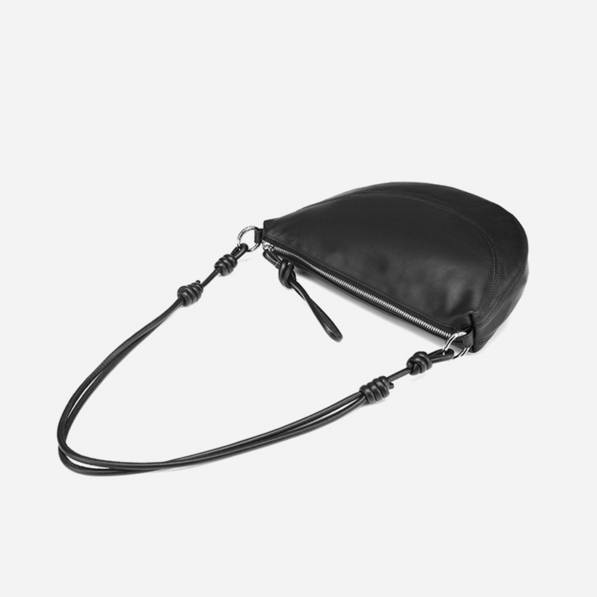 Handmade Black Leather Bag for women