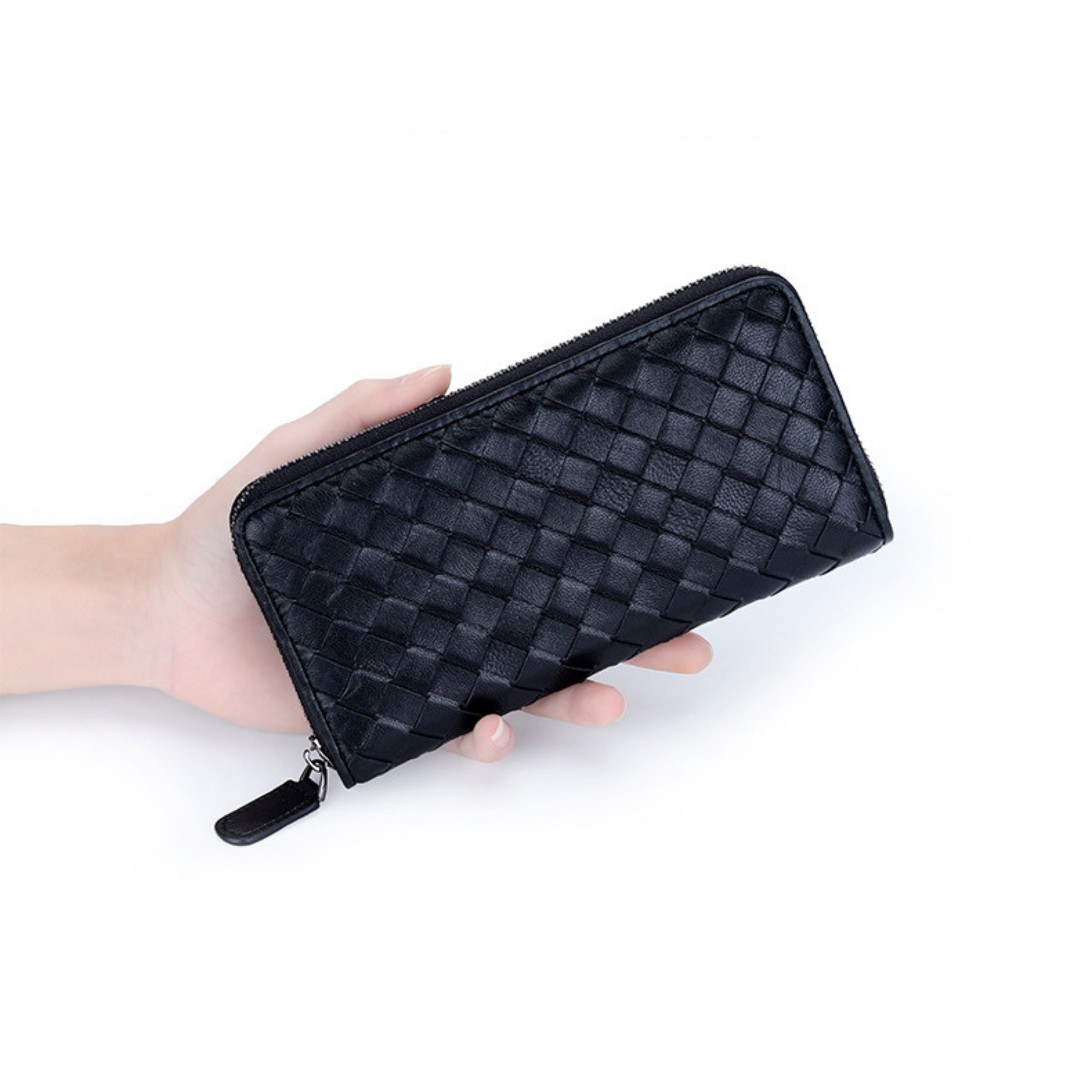 Weave Wallet in Leather