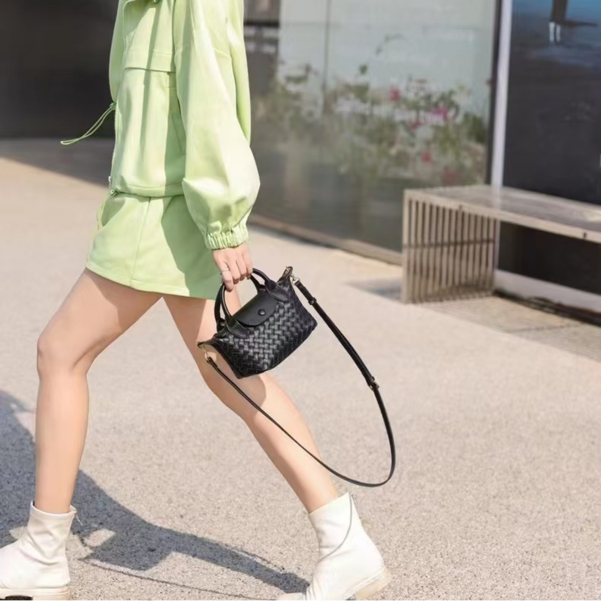 Woven Bag in Leather