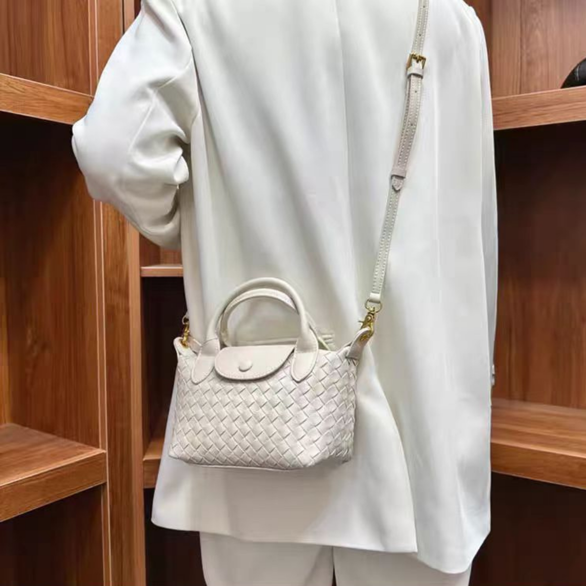 Woven Bag in Leather