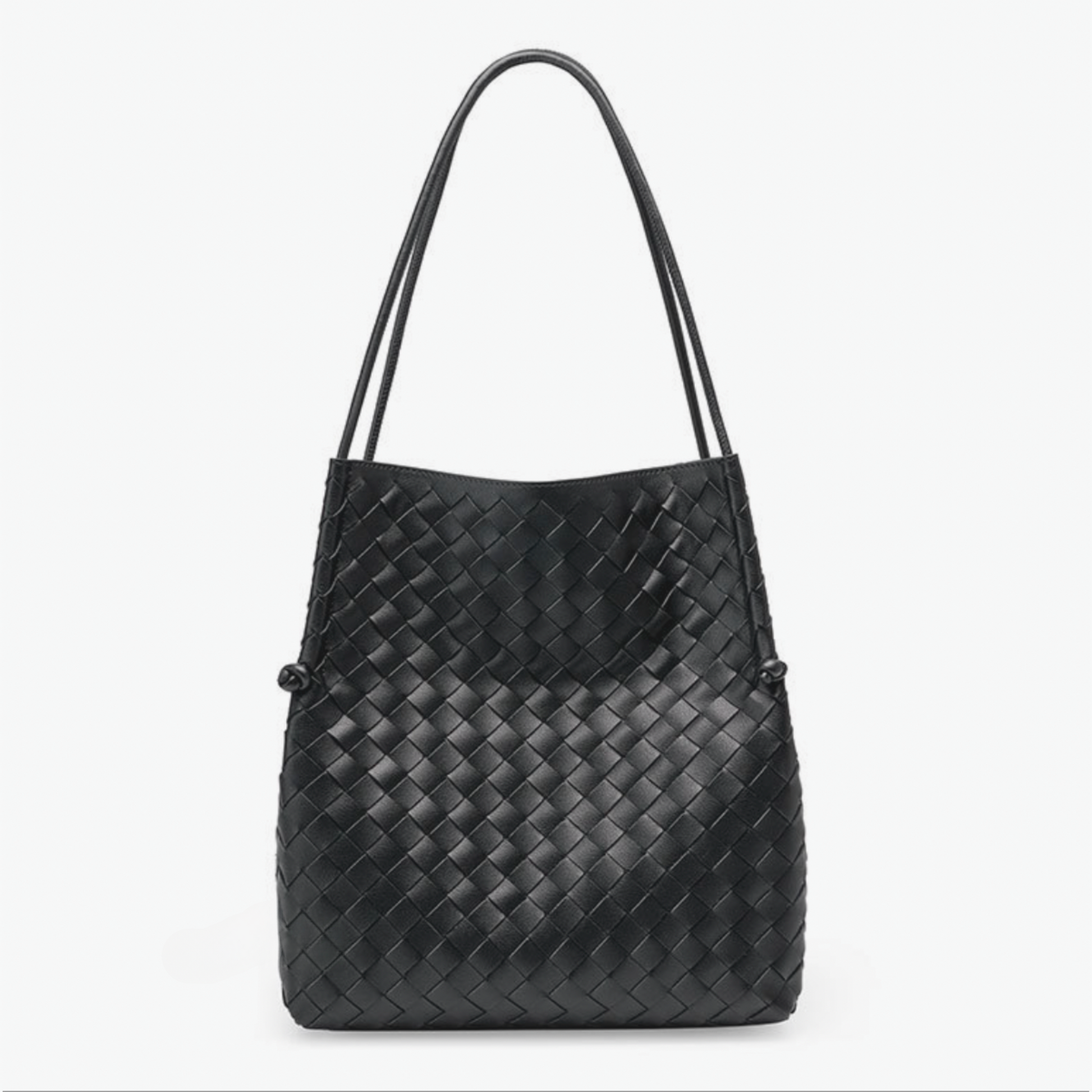 Woven Handbag in Leather