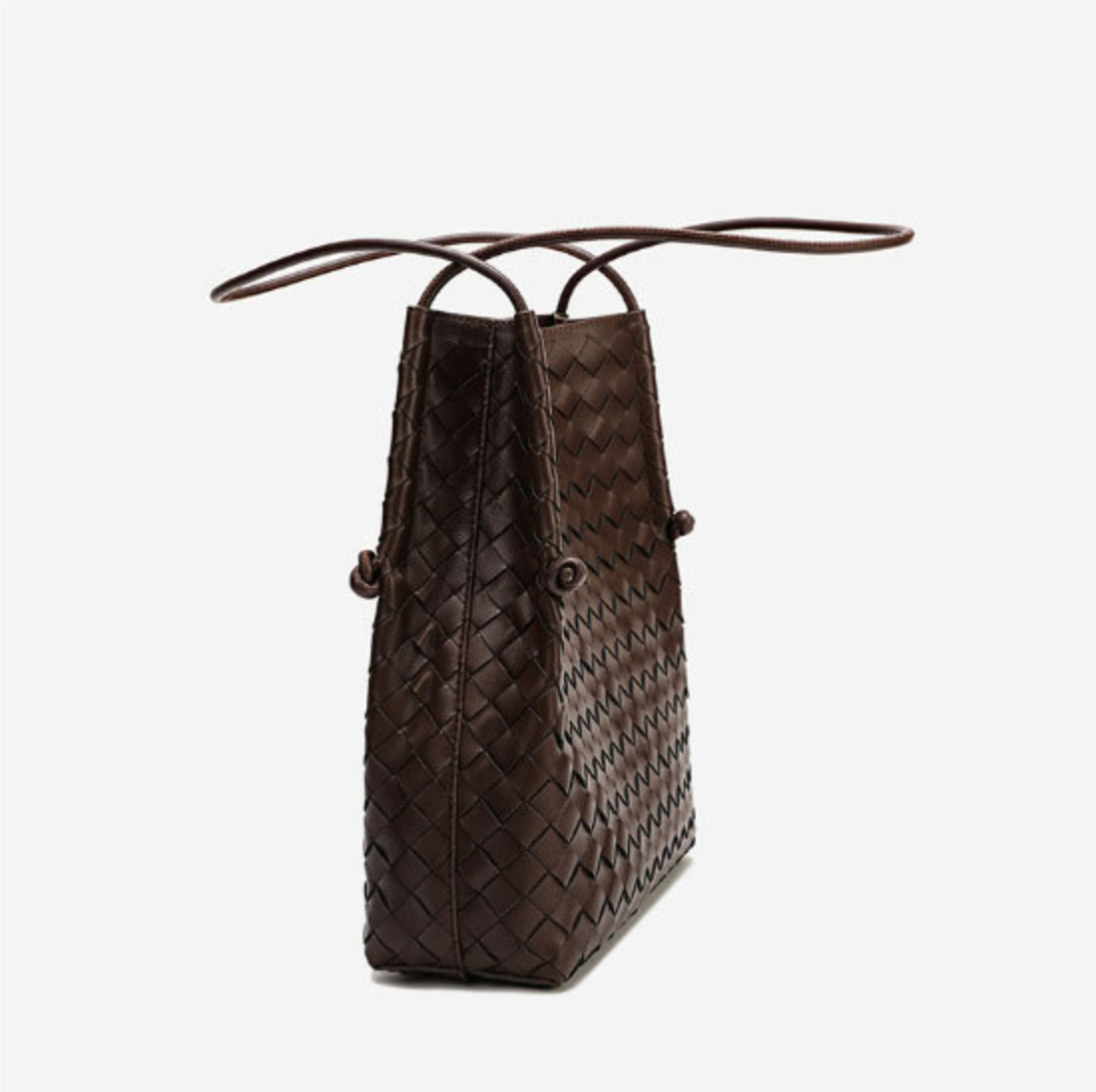 Woven Handbag in Leather