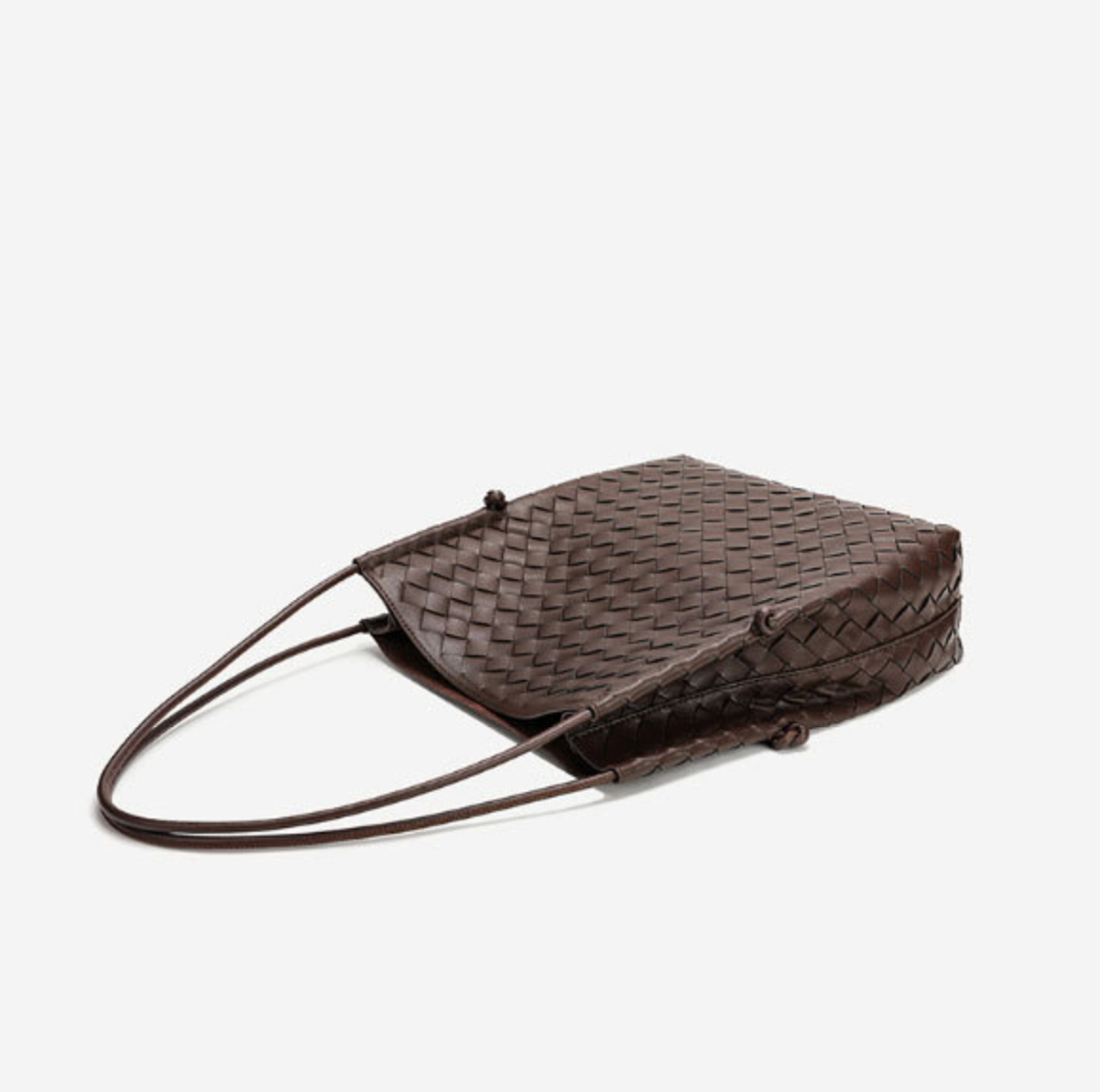 Woven Handbag in Leather