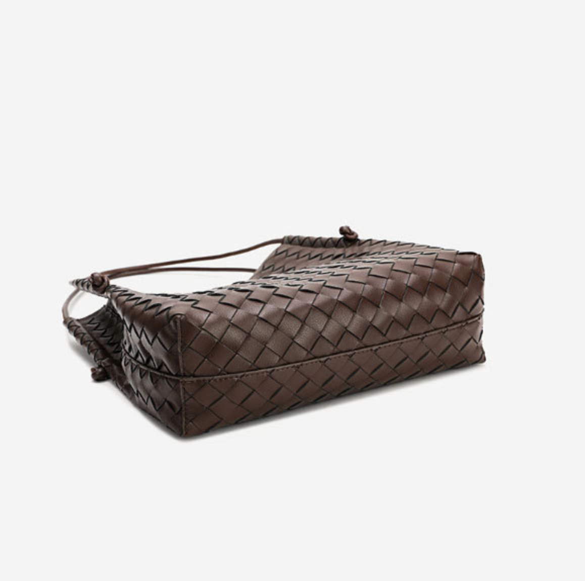 Woven Handbag in Leather