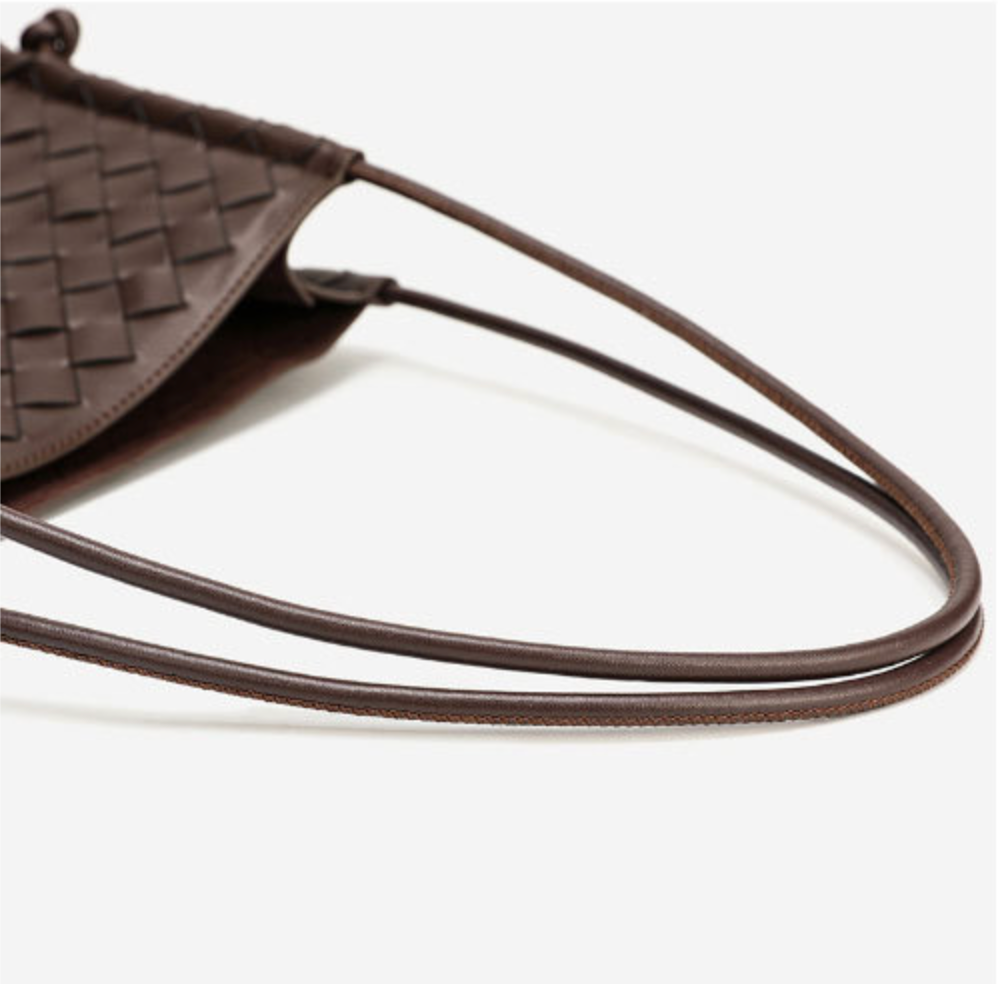 Woven Handbag in Leather