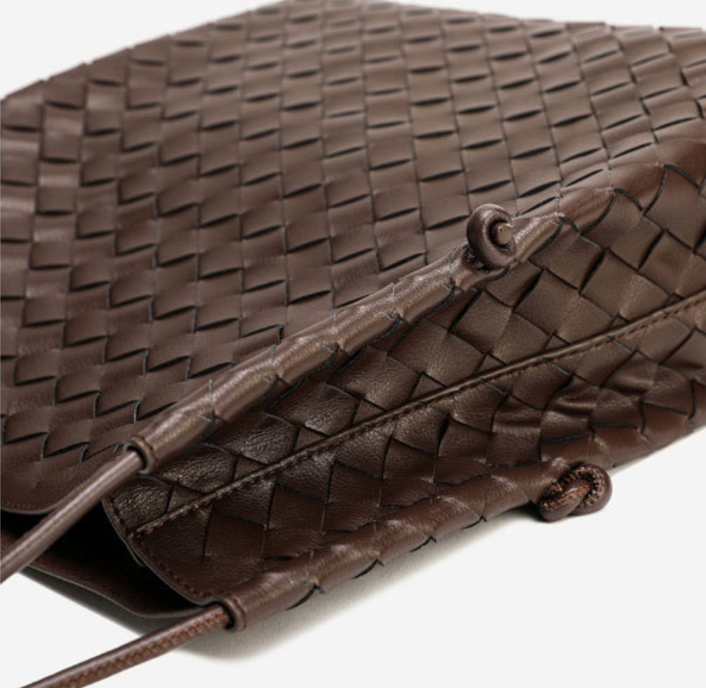 Woven Handbag in Leather